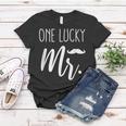 Funny St Patricks Day Couples Matching One Lucky Mr Women T-shirt Funny Gifts