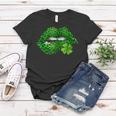 Green Lips Sexy Irish Leopard Shamrock St Patricks Day V3 Women T-shirt Funny Gifts