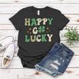 Groovy Happy Go Lucky St Patricks Day Men Women Kids Women T-shirt Funny Gifts