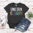 Halloween Dad Mom Daughter Adult Costume Unicorn Security Women T-shirt Funny Gifts