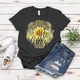 He Lives Sunflowers Faith Jesus Cross Christian Easter Day Women T-shirt Unique Gifts
