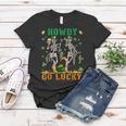 Howdy Go Lucky Shamrock Dancing Skeleton Patricks Day 2023 Women T-shirt Funny Gifts
