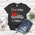 I Love Being Oma Valentine Heart Red Truck Women T-shirt Funny Gifts