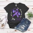 I Wear Purple In Memory Of My Sister Pancreatic Cancer Women T-shirt Unique Gifts