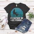 Id Rather Be Ice Fishing Lustige Winterangeln Herren Damen Frauen Tshirt Lustige Geschenke