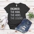 Ingenieur Tribut Frauen Tshirt Der Mann, Der Held, Die Legende Schwarzes Statement-Frauen Tshirt Lustige Geschenke