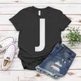 J Buchstabe Zahl Symbol Alphabet Initiale Frauen Tshirt Lustige Geschenke