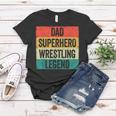 Lustiges Wrestler Papa Frauen Tshirt, Vatertag Superhelden Wrestling Legende Lustige Geschenke
