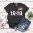 Made in 1948 Frauen Tshirt mit Amerikanischer Flagge, Vintage Geburtstag Lustige Geschenke