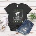 Merry Fishmas Funny Xmas Gift For Dad Fishing Ugly Christmas Cute Gift Women T-shirt Unique Gifts