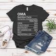 Oma Nutrition Facts | Funny Grandma Mothers Day Women T-shirt Unique Gifts