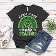 One Lucky Music Teacher Rainbow Shamrock St Patricks Day Women T-shirt Personalized Gifts