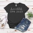 Opa 2023 Herzschlag Schwangerschaft Verkünden Für Großvater Frauen Tshirt Lustige Geschenke