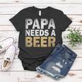 Papa Braucht Ein Bier Lustiges Herren Frauen Tshirt, Statement in Schwarz Lustige Geschenke