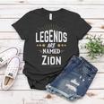 Personalisiertes Frauen Tshirt Legends are named Zion, Ideal für Gedenktage Lustige Geschenke