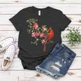 Red Cardinal Bird And Pink Flowering Dogwood Blossoms Women T-shirt Unique Gifts
