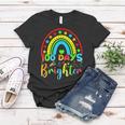 Retro 100 Days Of Brighter Teacher 100 Days Smarter Women T-shirt Funny Gifts