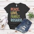 Rosario Last Name Peace Love Family Matching Women T-shirt Funny Gifts
