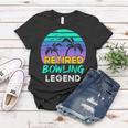 Ruhestand Bowling-Legende Frauen Tshirt, Retro 80er Jahre Sonnenuntergang Lustige Geschenke