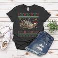 Russische Schildkröte Weihnachts-Frauen Tshirt, Hässliches Rentier-Motiv Lustige Geschenke