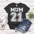 Schwarzes Frauen Tshirt Mum 21 im Sportdesign, Perfektes Tee für Mütter Lustige Geschenke