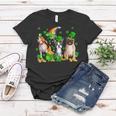 Three St Patricks Day Dogs Beagle Pug French Bulldog Lover Women T-shirt Funny Gifts