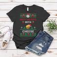Ugly Christmas Sweater Burger Happy Holidays With Cheese V3 Women T-shirt Unique Gifts