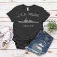 Uss Milius Ddg69 Destroyer Ship Waterline Profile Women T-shirt Unique Gifts