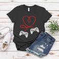 Video Gamer Valentines Day Tshirt With Controllers Heart Women T-shirt Unique Gifts