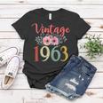 Vintage 1963 Floral Funny 60Th Birthday Awesome Since 1963 Women T-shirt Funny Gifts