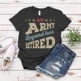 Vintage An Army Legend Has Retired Funny Military Retirement Women T-shirt Unique Gifts