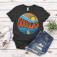 Vintage Douglas-Hemd mit Sonnenuntergang & Groovy Batikmuster Frauen Tshirt Lustige Geschenke