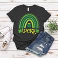 Vintage Lucky Green Irish Shamrock Rainbow St Patricks Day Women T-shirt Personalized Gifts