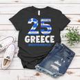 Womens Greek Independence Day 25 March Greece Flag Women T-shirt Funny Gifts
