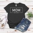 Womens Mom Est 2023 Promoted To Mother 2023 First Mothers Day Women T-shirt Unique Gifts