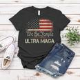 Womens Ultra Maga Funny Anti Biden Us Flag Pro Trump Trendy Women T-shirt Unique Gifts