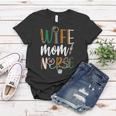 Womens Wife Mom Nurse Womens Rn Lpn Mothers Day For Nurses Women T-shirt Personalized Gifts