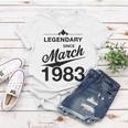 40 Geburtstag 40 Jahre Alt Legendär Seit März 1983 V2 Frauen Tshirt Lustige Geschenke