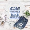 Herren Bauherr 2023 Zuständig Für Baustrom Lustiger Spruch Frauen Tshirt Lustige Geschenke