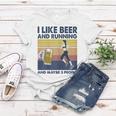 I Like Beer And Running And Maybe 3 People Retro Vintage Gift For Womens Women T-shirt Funny Gifts