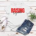 Raising Legends Slogan Frauen Tshirt, Weiß mit Rotem Text Lustige Geschenke