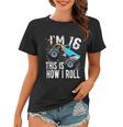 16 Year Old Gift Cool 16Th Birthday Boy Gift For Monster Truck Car Lovers Women T-shirt