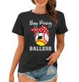 Busy Raising Ballers Funny Baseball Softball Soccer Mom Women T-shirt