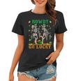Howdy Go Lucky Shamrock Dancing Skeleton Patricks Day 2023 Women T-shirt