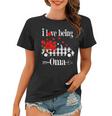 I Love Being Oma Valentine Heart Red Truck Women T-shirt