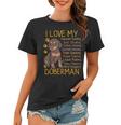 I Love My Red Doberman Dobie Mom Dad Gifts Youth Kid Lovers Women T-shirt