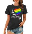 I Love My Two Moms Gay Pride Lgbt FlagLesbian Gifts Women T-shirt