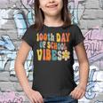 100 Days Of School Vibes 100Th Day Of School Retro Groovy V4 Youth T-shirt