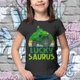 Lucky Saurus Shamrock St Patricks Day Dinosaur Boys Men  Youth T-shirt