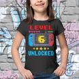 6Th Birthday Boy Level 6 Unlocked Video Gamer Birthday Youth T-shirt